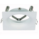 Foco fijo empotrar SPA01 Cuadrado 80x80mm, corte 60mm para Lámpara GU10/MR16